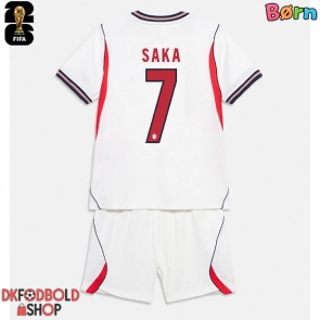 England Bukayo Saka #7 Hjemmebanesæt Børn VM 2026 Kort ærmer (+ korte bukser)